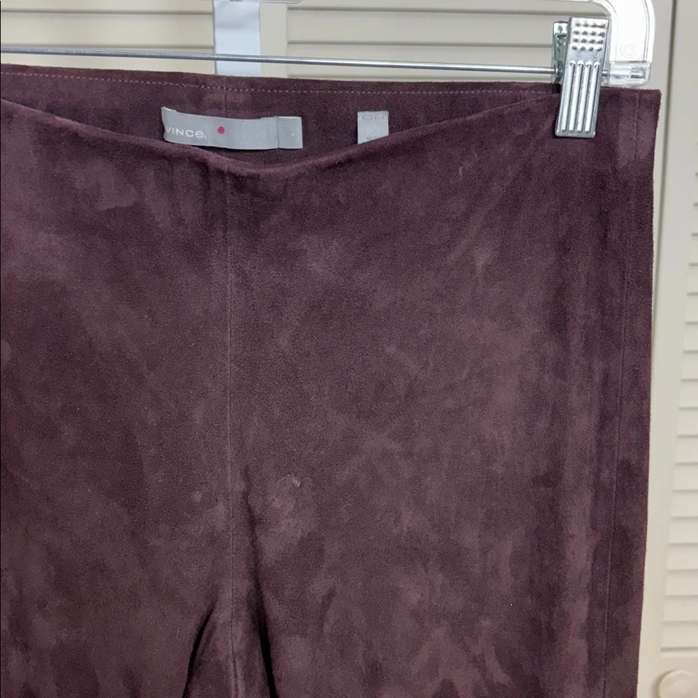 Vince. Stretch Suede Split Hem Cropped Pants Large